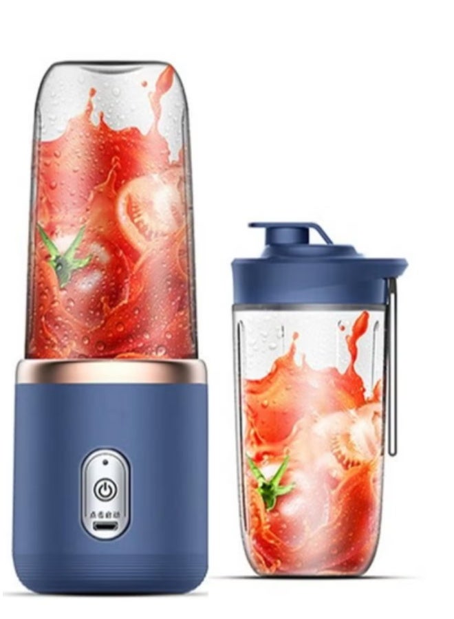 وينماكس خلاط وعصارة كهربائية صغيرة محمولة قابلة لإعادة الشحن عبر منفذ USB بسعة 400 مل، لتحضير العصائر الطازجة في المنزل - Image 2